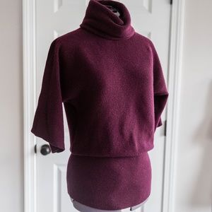 Burgundy Tunic Sweater Cynthia Rowley size M